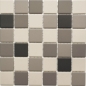 Preview: Mosaik Fliese hellbeige grau schlamm unglasiert Keramikmosaik rutschsicher 14B-0208-R10