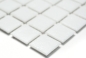 Preview: Mosaik Weissoptik Glas weiss matt - 10 Mosaikblaetter
