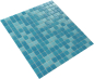 Preview: Mosaique verre mix bleu brillant - 10 feuilles de mosaique