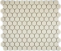Preview: Mosaik Fliese Keramikmosaik weiß Hexagon hellbeige unglasiert 11A-1202-R10