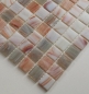 Preview: Mosaique carree Goldensilk beige clair verre brillant