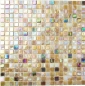Preview: Glasmosaik Mosaikfliese Iridium Sandfarben Regenbogen Flip Flop Farben - 58-1204