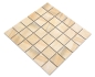 Preview: Mosaik Quadrat Steinoptik sandbeige Keramik matt