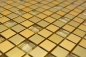 Preview: Mosaik Fliese Aluminiummosaik Glasmosaik Gold Klar Fliesenspiegel Wandverkleidung - 49-A307
