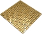 Preview: Mosaik Fliese Aluminiummosaik Glasmosaik Gold Klar Fliesenspiegel Wandverkleidung - 49-A307