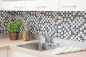Preview: Mosaique Carre mix noir blanc metal Ceramique mat R10B