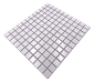 Preview: Mosaico cuadrado uni blanco ceramica brillante aspecto blanco