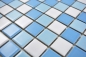 Preview: Keramik Mosaik Schwimmbadmosaik blau glänzend Poolmosaik Badfliesen 18-0407