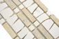 Preview: Bordüre Borde Marmor Bruch Naturstein chocolate cremarfil beige cream BOR-BC07