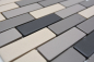 Preview: Keramikmosaik Rutschhemmung R10 hellbeige grau Brick unglasiert 26-0206-R10