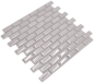 Preview: Mosaico Ladrillo Bond Diamond uni piedra gris ceramica metro look gris brillante