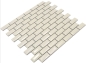 Preview: Mosaico Ladrillo Bond Diamond ceramica lisa marfil metro look glossy