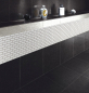 Preview: Mosaico Brick Bond Diamond blanco liso ceramica metro look glossy