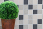 Preview: Mosaik Fliese Keramik cream hellbeige grau unglasiert 16-2011