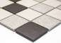 Preview: Mosaik Fliese Keramik cream hellbeige grau unglasiert 16-2011