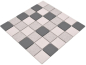 Preview: Mosaik Fliese Keramik cream hellbeige grau unglasiert 16-2011