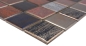 Preview: Mosaique Carre Orient color mix Ceramique aspect retro multicolore mat