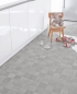 Preview: Mosaico cuadrado shabby chic gris ceramica shabby chic look gris mate