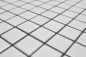 Preview: Keramikmosaik Mosaikmatte weiß glänzend Küchenfliese Badezimmer 18D-0101