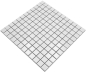 Preview: Keramikmosaik Mosaikmatte weiß matt Küchenfliese Badezimmer 18D-0111
