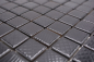 Preview: Keramikmosaik Struktur Mosaikfliese Badezimmer schwarz glänzend 18-CG123