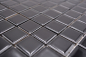 Preview: Keramikmosaik schwarz hochglanz Mosaikplatte Mosaikfliese 18D-0301