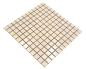 Preview: Mosaico cuadrado liso de ceramica beige brillante