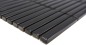 Preview: Mosaique rectangle uni noir brillant Ceramique aspect bambou