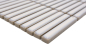 Preview: Mosaique rectangle uni blanc ancien brillant Ceramique aspect bambou
