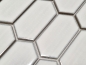 Mobile Preview: Mosaikfliese Keramik Mosaik Hexagonal weiss glänzend - 11J-471