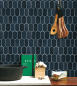 Preview: Mosaikfliese Hexagon CG CH479 - Anthrazit  schwarz grau - 1 Mosaikmatte
