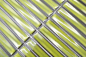 Preview: Mosaikfliese Stäbchen CG CS 16 - Grün Chartreuse Punkte - 1 Mosaikmatte