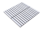 Preview: Baguettes de mosaque en cramique rtro des annes 50 et 60 blanc brillant mouch.