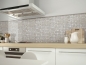 Preview: Mosaik Quadrat Gaku white Keramik 3D-Optik weiß glänzend