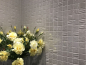 Preview: Mosaik Quadrat Kanran white plain Keramik 3D-Optik weiß glänzend