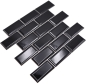 Preview: Mosaico Metro uni negro ceramica metro look brillante