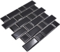 Preview: Mosaico metro uni negro mezcla ceramica metro look brillante