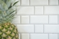 Preview: Mosaico metro uni blanco mezcla ceramica metro look brillante