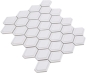 Preview: Mosaico diamante metro blanco mate ceramica metro look
