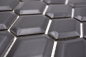 Preview: Mosaico diamante metro negro mate ceramica aspecto metro