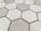 Mobile Preview: Mosaikfliese Keramik Mosaik Hexagonal weiss glänzend - 11K-SAN1
