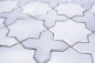 Preview: Retro Keramik Mosaikfliese Stern grau matt Fliesenspiegel Küche Bad Wand - 13-SXS05