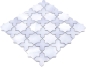 Preview: Retro Keramik Mosaikfliese Stern grau matt Fliesenspiegel Küche Bad Wand - 13-SXS05