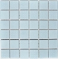 Preview: Mosaico quadrato Celadon Heritage Aqua in ceramica effetto retro azzurro lucido