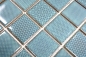 Preview: Poolmosaik Fliese türkis grün Keramik Schwimmbadmosaik Badezimmerwand 16-0602