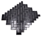 Preview: Mosaico a spina di pesce grigio uni black ceramica lucida look a spina di pesce