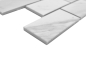 Mobile Preview: Keramik Mosaikfliese Mauerverband Verbund Cararra weiß grau matt