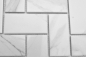 Preview: Mosaik Steinoptik Keramik weiss matt - 10 Mosaikblaetter