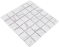 Preview: Mosaico cuadrado de ceramica Calacatta efecto piedra blanco beige mate