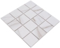 Preview: Mosaique Carre Calacatta Ceramique aspect pierre blanc mat